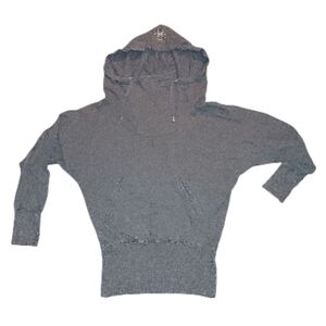 Lululemon Throwback Flashback Gray Off-Shoulder Sweater Women Size 8